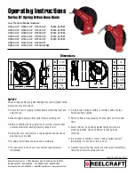 ReelCraft RT402-OLP Operating Instructions Manual предпросмотр