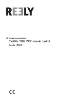 Reely GT6 EVO Operating Instructions Manual preview