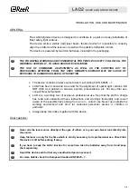 Preview for 1 page of Reer LAD2 General Instruction For Installation Use And Maintenance