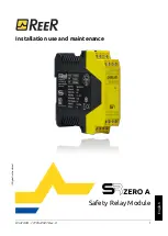 Reer SR ZERO A Installation, Use And Maintenance Manual предпросмотр