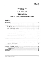 Preview for 2 page of Reer VISION MXL Installation, Use And Maintenance Manual