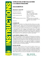 Preview for 8 page of Refco AQUASWITCH Installation, Operation And Maintenance Manual