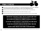 Preview for 12 page of Reflex ROAD BIKE BASIC Assembly Manual