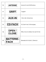 Preview for 8 page of Reflexion CDR614 Manual