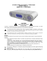 Reflexion CLR2610USB Owner'S Manual предпросмотр