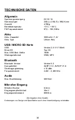 Preview for 14 page of Reflexion PS09BT User Manual