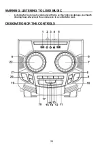 Предварительный просмотр 20 страницы Reflexion PS20BT User Manual