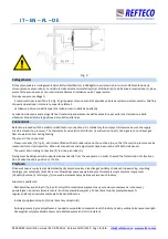 Предварительный просмотр 5 страницы Refteco REBC 025 Installation And Maintenance  Instruction