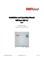 REFU REFUsol 48K-UL Installation And Operating Manual предпросмотр