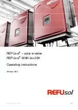 Предварительный просмотр 1 страницы REFUSOL 008K bis 20K Operating Instructions Manual