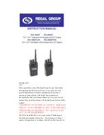 Предварительный просмотр 1 страницы Regal Group RG-150ST Instruction Manual