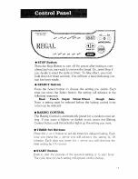 Preview for 11 page of Regal C6750 Manual And Cookbook