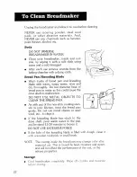 Preview for 22 page of Regal C6750 Manual And Cookbook