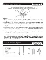 Предварительный просмотр 3 страницы Regency Ceiling Fans Envoy Owner'S Manual