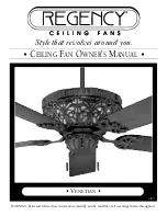 Preview for 1 page of Regency Ceiling Fans Venetian Owner'S Manual