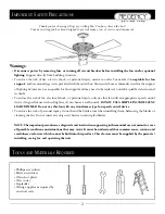 Preview for 3 page of Regency Ceiling Fans Venetian Owner'S Manual