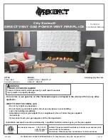 Preview for 1 page of Regency Fireplace Products 686-927 Owners & Installation Manual