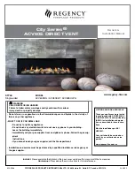 Предварительный просмотр 1 страницы Regency Fireplace Products City ACV60E Owners & Installation Manual