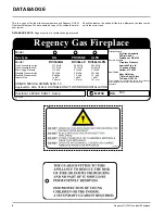 Предварительный просмотр 6 страницы Regency Fireplace Products DVi34L Series Owners & Installation Manual