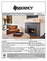 Preview for 1 page of Regency Fireplace Products E18 Owners & Installation Manual