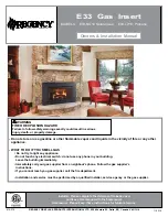 Предварительный просмотр 1 страницы Regency Fireplace Products E33-LP10 Owners And Installation Manual