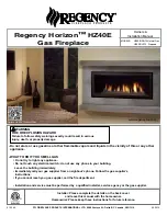 Regency Fireplace Products Horizon HZ40E-LP10 Owners And Installation Manual предпросмотр