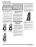 Preview for 10 page of Regency Fireplace Products I1200S Wood Insert Owners & Installation Manual