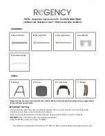 Preview for 1 page of Regency 9476 Assembly Instructions