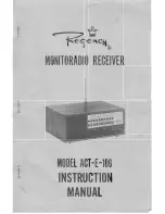 Regency ACT-E-106 Instruction Manual preview