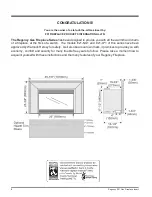 Предварительный просмотр 2 страницы Regency E21-LP1 Owners & Installation Manual