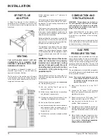 Предварительный просмотр 10 страницы Regency E21-LP1 Owners & Installation Manual