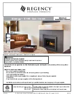 Regency Energy E18E Owners & Installation Manual preview