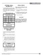 Preview for 29 page of Regency energy U32 Owners & Installation Manual