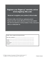 Preview for 44 page of Regency energy U32 Owners & Installation Manual