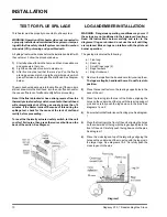 Preview for 10 page of Regency F33-LPG1 Owners & Installation