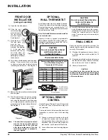 Preview for 20 page of Regency F39-LPG Owners & Installation Manual