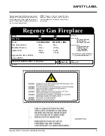 Предварительный просмотр 5 страницы Regency FireGenie FG39LPG1-BRA Owners & Installation