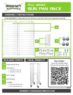 Regency FULL HEIGHT BUN PAN RACK Assembly Instructions preview