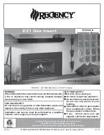 Regency Gas Insert E21-LP3 Owners & Installation Manual preview