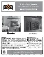 Regency Gas Insert E33-LP1 Owners & Installation Manual preview