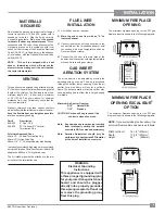 Preview for 9 page of Regency Gas Insert E33-LP1 Owners & Installation Manual