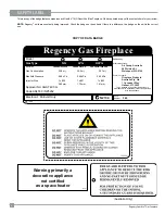 Preview for 4 page of Regency GEM54-LPG Owners & Installation Manual