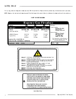 Preview for 4 page of Regency GF900L-LPG1 Owners & Installation Manual