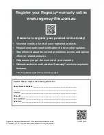 Preview for 52 page of Regency GF900L-LPG1 Owners & Installation Manual