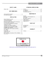 Preview for 3 page of Regency I1205S Owners & Installation Manual