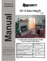 Regency I31-3LPG Owners & Installation Manual предпросмотр