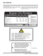 Предварительный просмотр 4 страницы Regency I43-LPG1 Owners & Installation