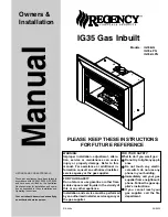 Regency IG35-LPG Owners & Installation Manual preview