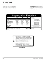 Предварительный просмотр 4 страницы Regency IG35-LPG Owners & Installation Manual