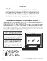 Предварительный просмотр 2 страницы Regency P33R-LP2 Owners & Installation Manual